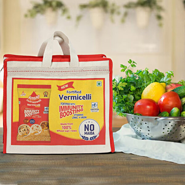 Durable Canvas Zipper Bags for Bambino Pasta